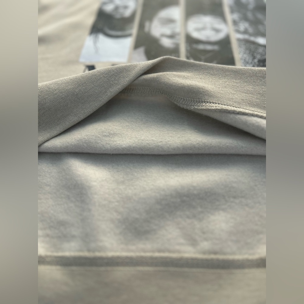 POST MALONE Hanes Cream Graphic Oversized Sweatshirt - Picture 5 of 11